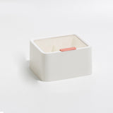 Lipstick Storage Box Large Capacity Double Layer Grid Design Transparent Storage Box with Lid for Home Office White
