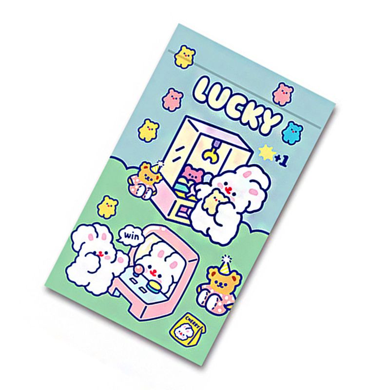 Self Sealing Bag PET CCP Wear Resistant Safe Odorless Cute Pattern Practical Reusable Self Sealing Pouch Game Bunny 22.3x13.5