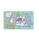 Self Sealing Bag PET CCP Wear Resistant Safe Odorless Cute Pattern Practical Reusable Self Sealing Pouch Game Bunny 22.3x13.5