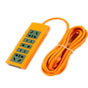 Power Strip Surge Protector with Multiple Outlets Power Socket Wired Anti Explosion for Home Office Outside 3 Meters 18 Holes Green Yellow Thick Wires