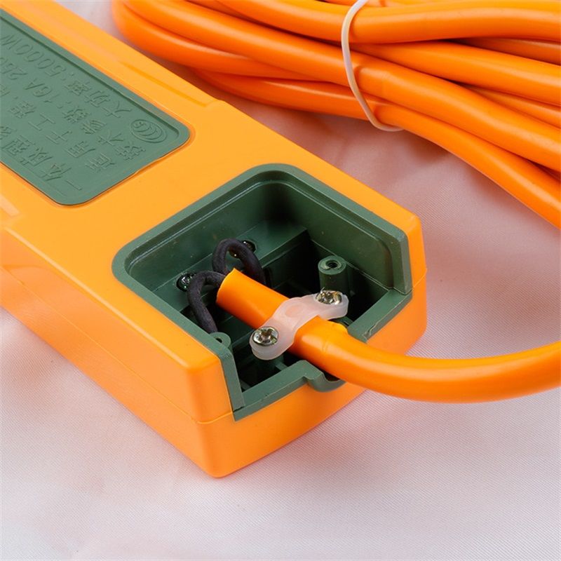 Power Strip Surge Protector with Multiple Outlets Power Socket Wired Anti Explosion for Home Office Outside 3 Meters 18 Holes Green Yellow Thick Wires