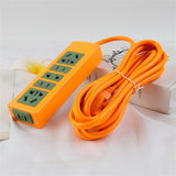 Power Strip Surge Protector with Multiple Outlets Power Socket Wired Anti Explosion for Home Office Outside 3 Meters 18 Holes Green Yellow Thick Wires