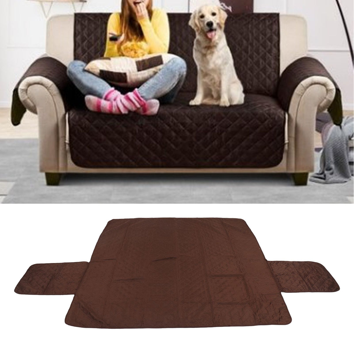 Pet Recliner Sofa Cover Waterproof Stains Wear Tear Resistant Comfortable Couch Protector Cover Pet Sofa Slipcover 3 Seater