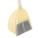 Kids Dustpan Set Soft Fur Plastic Small Broom Dustpan for Baby Kids Toys Kindergarten Yellow - 45-Degree Angle