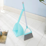 Kids Dustpan Set Soft Fur Plastic Small Broom Dustpan for Baby Kids Toys Kindergarten Green