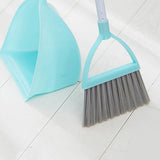 Kids Dustpan Set Soft Fur Plastic Small Broom Dustpan for Baby Kids Toys Kindergarten Green - 45-Degree Angle