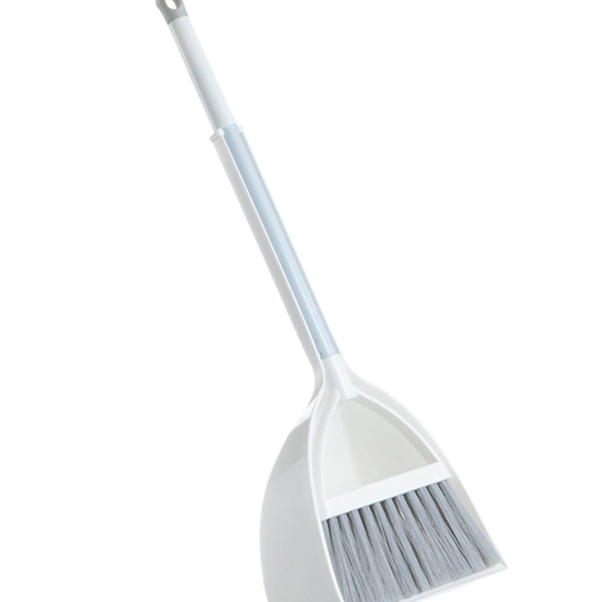Kids Dustpan Set Soft Fur Plastic Small Broom Dustpan for Baby Kids Toys Kindergarten Gray White