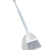 Kids Dustpan Set Soft Fur Plastic Small Broom Dustpan for Baby Kids Toys Kindergarten Gray White - Top-Down View