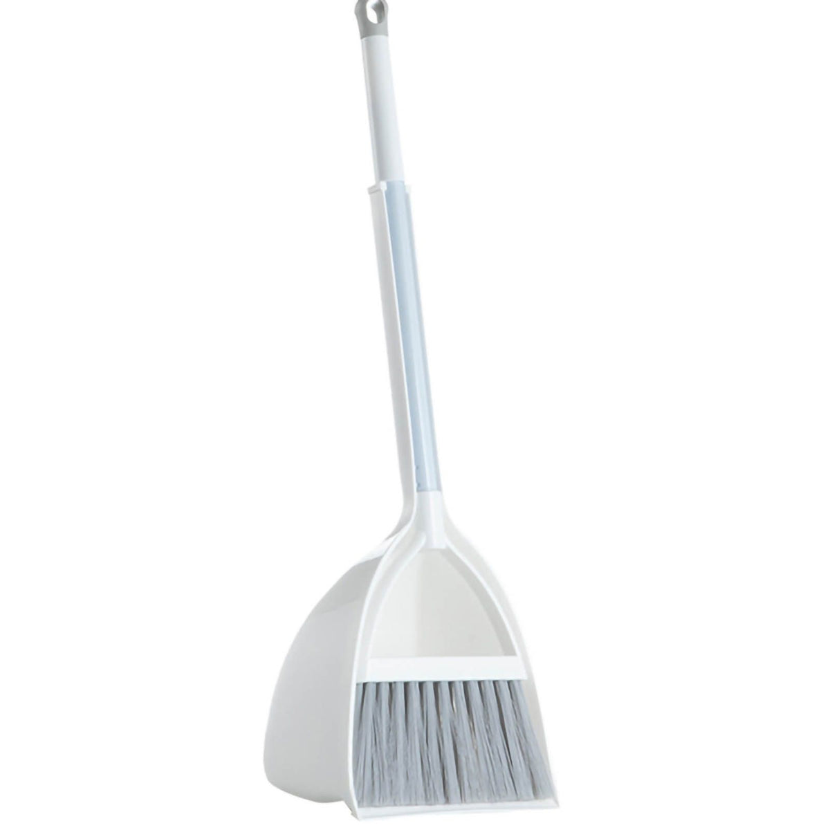 Kids Dustpan Set Soft Fur Plastic Small Broom Dustpan for Baby Kids Toys Kindergarten Gray White