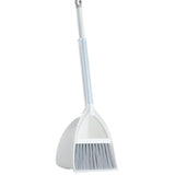 Kids Dustpan Set Soft Fur Plastic Small Broom Dustpan for Baby Kids Toys Kindergarten Gray White