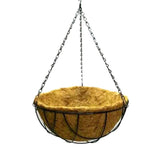 Hanging Basket Flower Pot Half Round Wire Plant Holder with Chain for Porch Garden Balcony Decoration 12in Dia 30cm Height