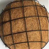 Hanging Basket Flower Pot Half Round Wire Plant Holder with Chain for Porch Garden Balcony Decoration 14in Dia 35cm Height - Front View