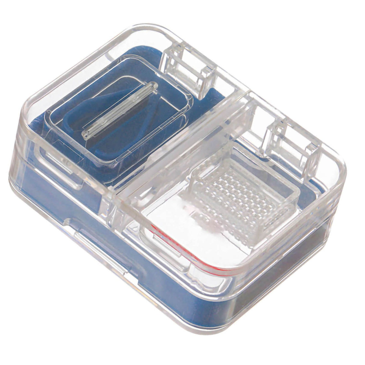 Portable Dispense Medicine Box Mini Small Pill Case Cutting Grinding Medicine Sealed Medicine Storage Box Blue