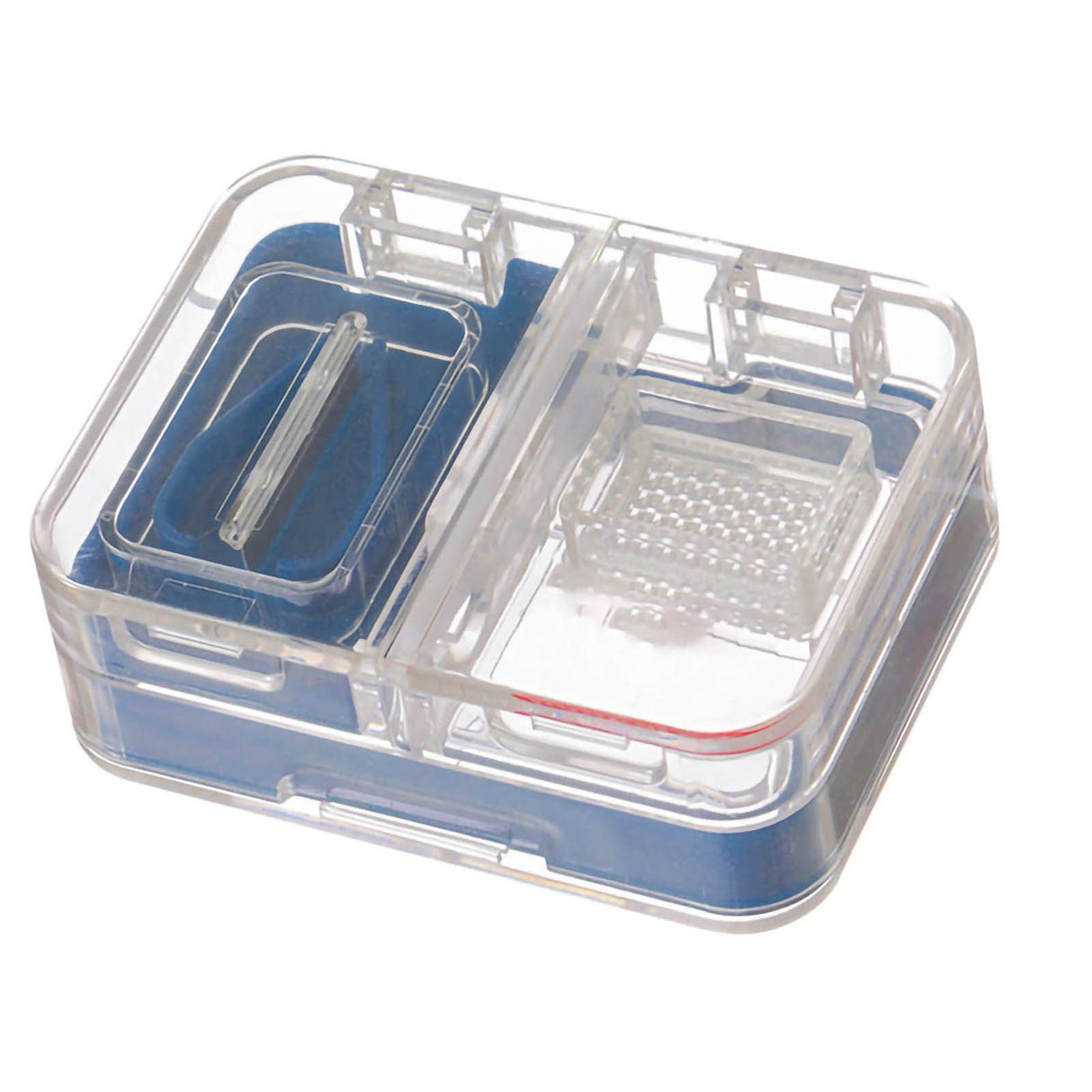 Portable Dispense Medicine Box Mini Small Pill Case Cutting Grinding Medicine Sealed Medicine Storage Box Blue