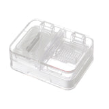 Portable Dispense Medicine Box Mini Small Pill Case Cutting Grinding Medicine Sealed Medicine Storage Box White