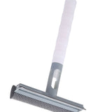 3 In 1 Window Cleaner Scraper Disassemble Rod Shower Glass Squeegee with Water Spray Bottle Blue