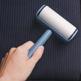 Capsule Sticky Lint Roller Dust Cleaning Tearable Refillable Hair Cloth Remover for Home Blue - Front View