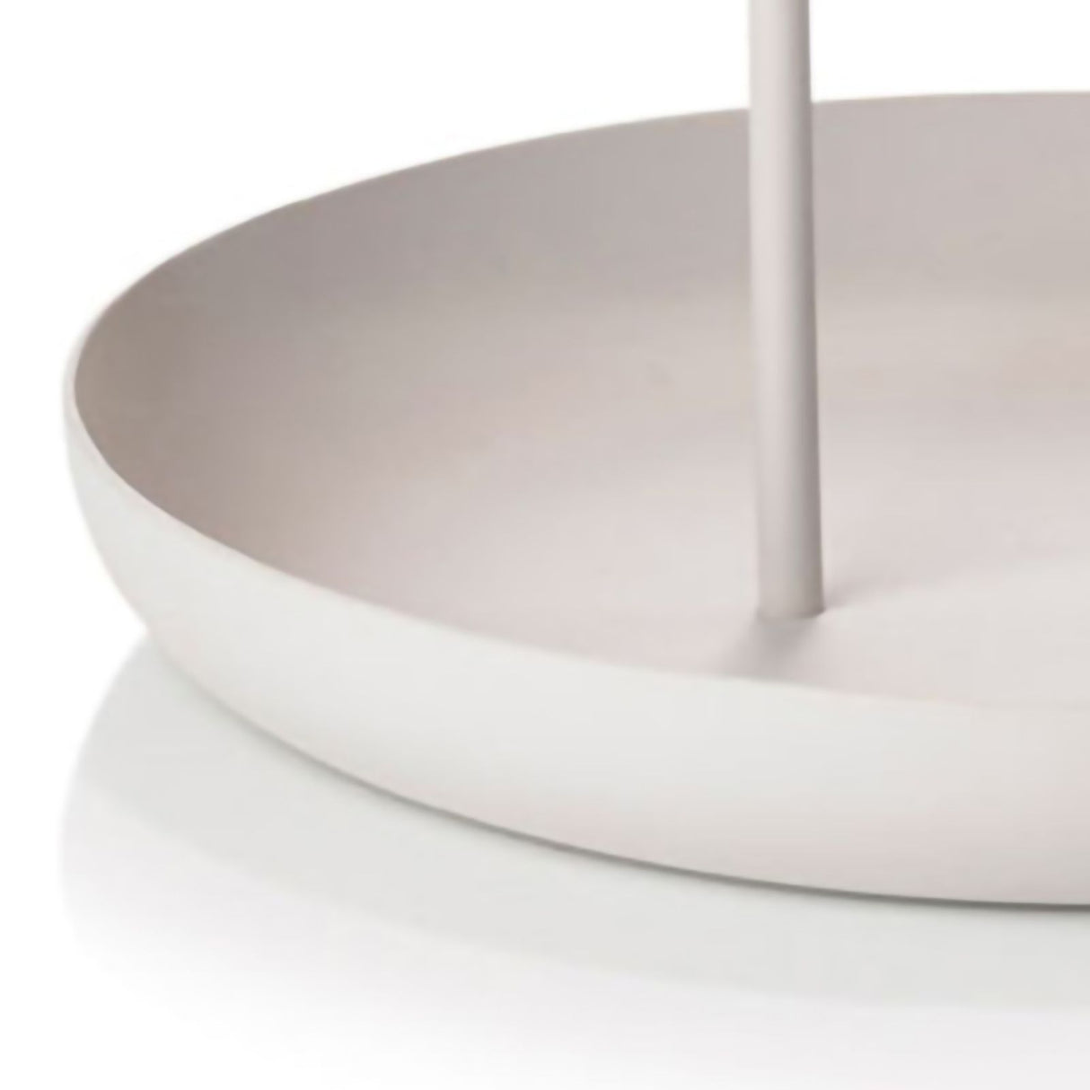 Serving Tray Metal Round Portable Table Top Storage Tray Simple Modern Style with Handle Grey