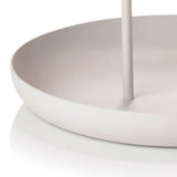 Serving Tray Metal Round Portable Table Top Storage Tray Simple Modern Style with Handle Grey