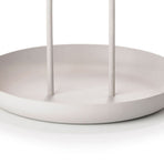 Serving Tray Metal Round Portable Table Top Storage Tray Simple Modern Style with Handle Grey