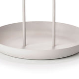 Serving Tray Metal Round Portable Table Top Storage Tray Simple Modern Style with Handle Grey - 45-Degree Angle