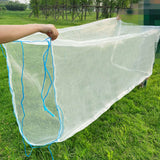 Large Storage Mesh Bag Multifunctional Heavy Duty Large Nylon Woven Mesh Bag for Water Bottles Cans Beverage Bottles 2.4x1.4m 35kg Load - Rear View