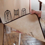 Clothes Dust Cover Nonwoven Dust Prevention Waterproof Transparent Window Design Hanging Garment Protectors Beige