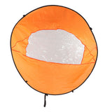 Foldable Kayak Boat Wind Sail EVA Reduced UV Radiation Portable Downwind Wind Paddle Sail for Outdoor Sport Orange - Rear View