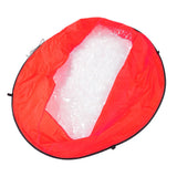 Foldable Kayak Boat Wind Sail EVA Reduced UV Radiation Portable Downwind Wind Paddle Sail for Outdoor Sport Red - Top-Down View