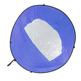 Foldable Kayak Boat Wind Sail EVA Reduced UV Radiation Portable Downwind Wind Paddle Sail for Outdoor Sport Blue - Rear View