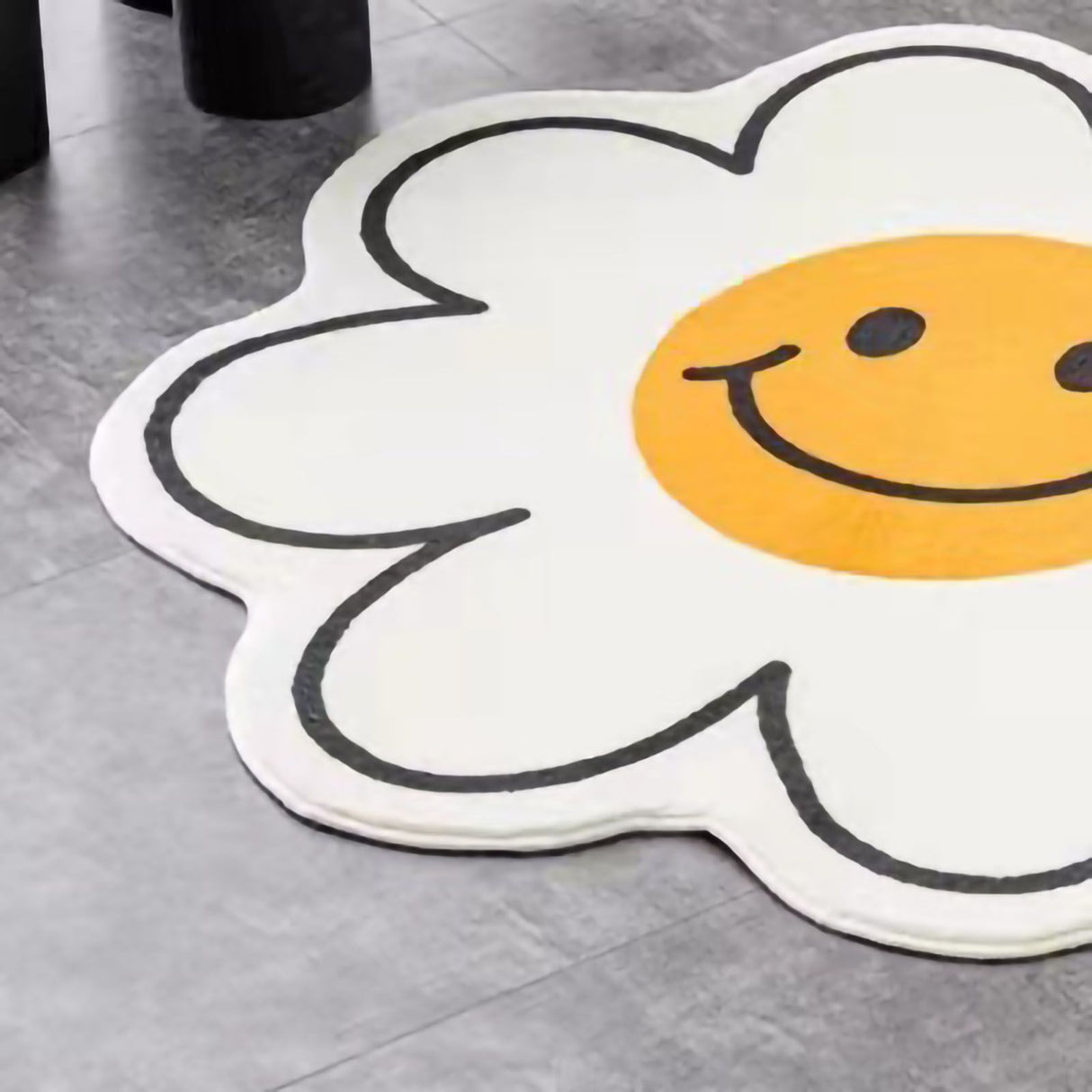 Cute Flower Rug Cartoon Pattern Home Bedroom Bedside Rug Non Slip Water Absorption Floor Mat 001 60cm / 23.6in