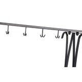 Umbrella Storage Rack Iron with Drip Tray 10 Holes 8 Hooks Umbrella Rack Stand for Home Hotel Lobby Black - Low Angle