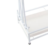 Umbrella Storage Rack Iron with Drip Tray 10 Holes 8 Hooks Umbrella Rack Stand for Home Hotel Lobby White