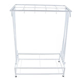 Umbrella Storage Rack Iron with Drip Tray 10 Holes 8 Hooks Umbrella Rack Stand for Home Hotel Lobby White - Extra Image