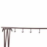 Umbrella Storage Rack Iron with Drip Tray 10 Holes 8 Hooks Umbrella Rack Stand for Home Hotel Lobby Bronze