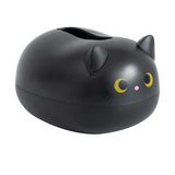 Tissue Box Lovely Shape Simple Display Rounded Corners Wide Mouth Storage Goods for Living Room Black