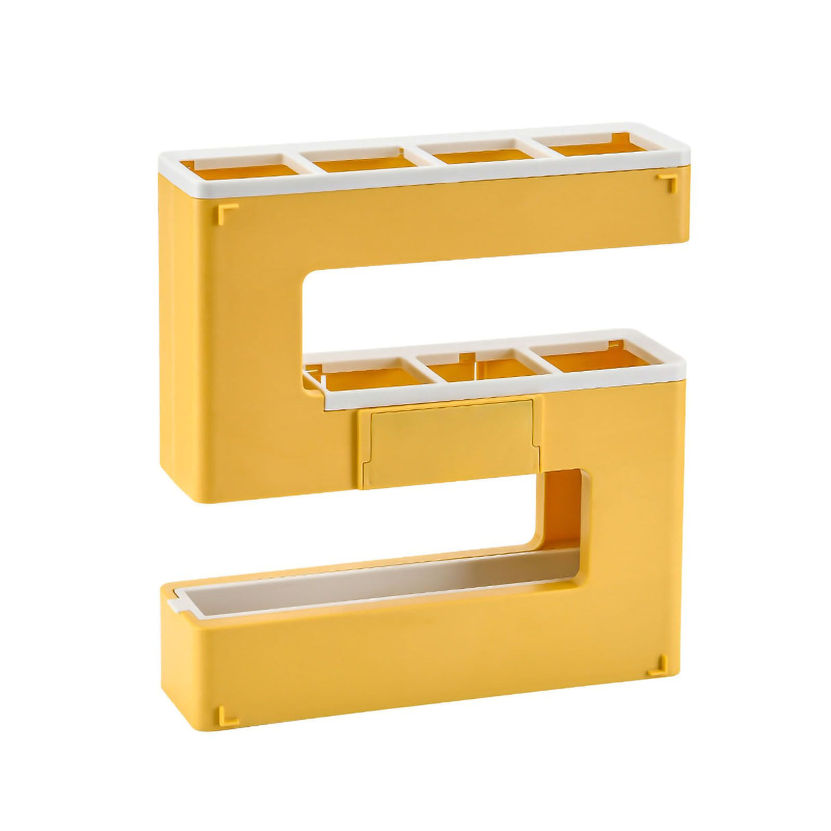 Umbrella Rack Detachable Drainable Cute Number Shape PS Material Wall Mounted Umbrella Holder for Home Yellow
