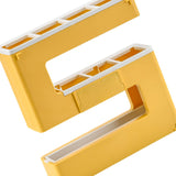 Umbrella Rack Detachable Drainable Cute Number Shape PS Material Wall Mounted Umbrella Holder for Home Yellow - Side View