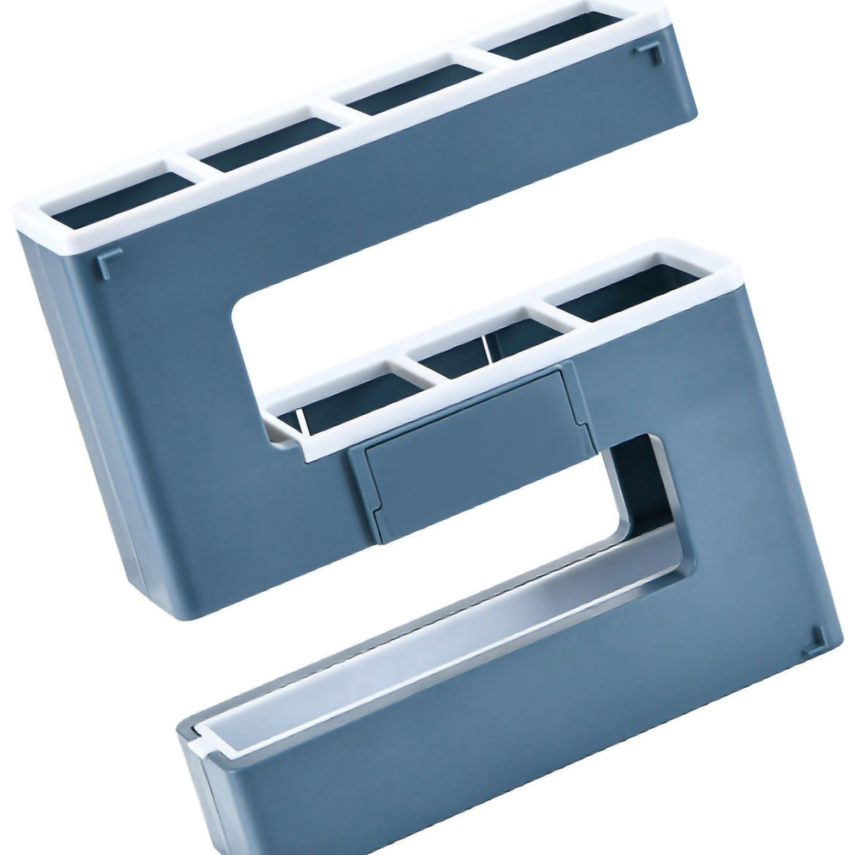 Umbrella Rack Detachable Drainable Cute Number Shape PS Material Wall Mounted Umbrella Holder for Home Blue