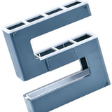 Umbrella Rack Detachable Drainable Cute Number Shape PS Material Wall Mounted Umbrella Holder for Home Blue - Side View