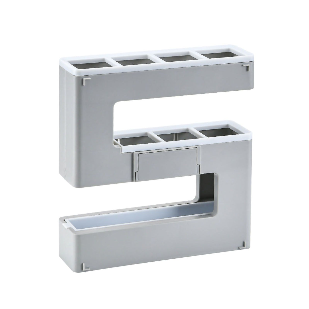 Umbrella Rack Detachable Drainable Cute Number Shape PS Material Wall Mounted Umbrella Holder for Home Grey