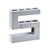 Umbrella Rack Detachable Drainable Cute Number Shape PS Material Wall Mounted Umbrella Holder for Home Grey