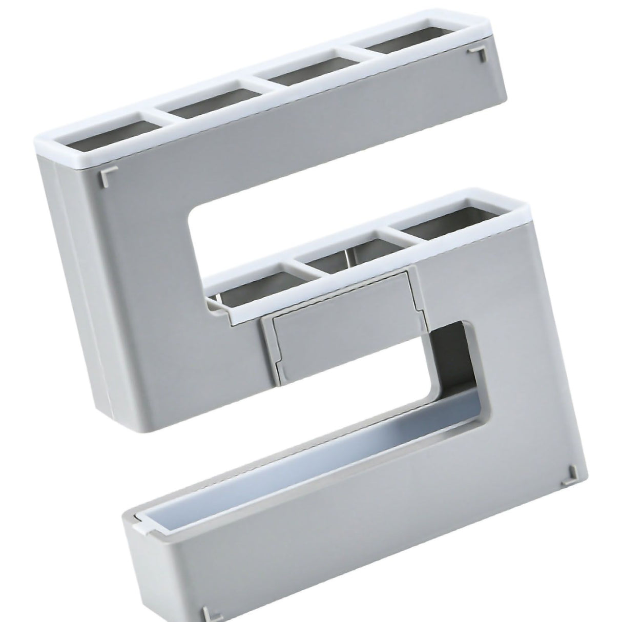 Umbrella Rack Detachable Drainable Cute Number Shape PS Material Wall Mounted Umbrella Holder for Home Grey