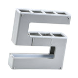 Umbrella Rack Detachable Drainable Cute Number Shape PS Material Wall Mounted Umbrella Holder for Home Grey