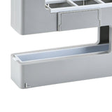 Umbrella Rack Detachable Drainable Cute Number Shape PS Material Wall Mounted Umbrella Holder for Home Grey - Top-Down View