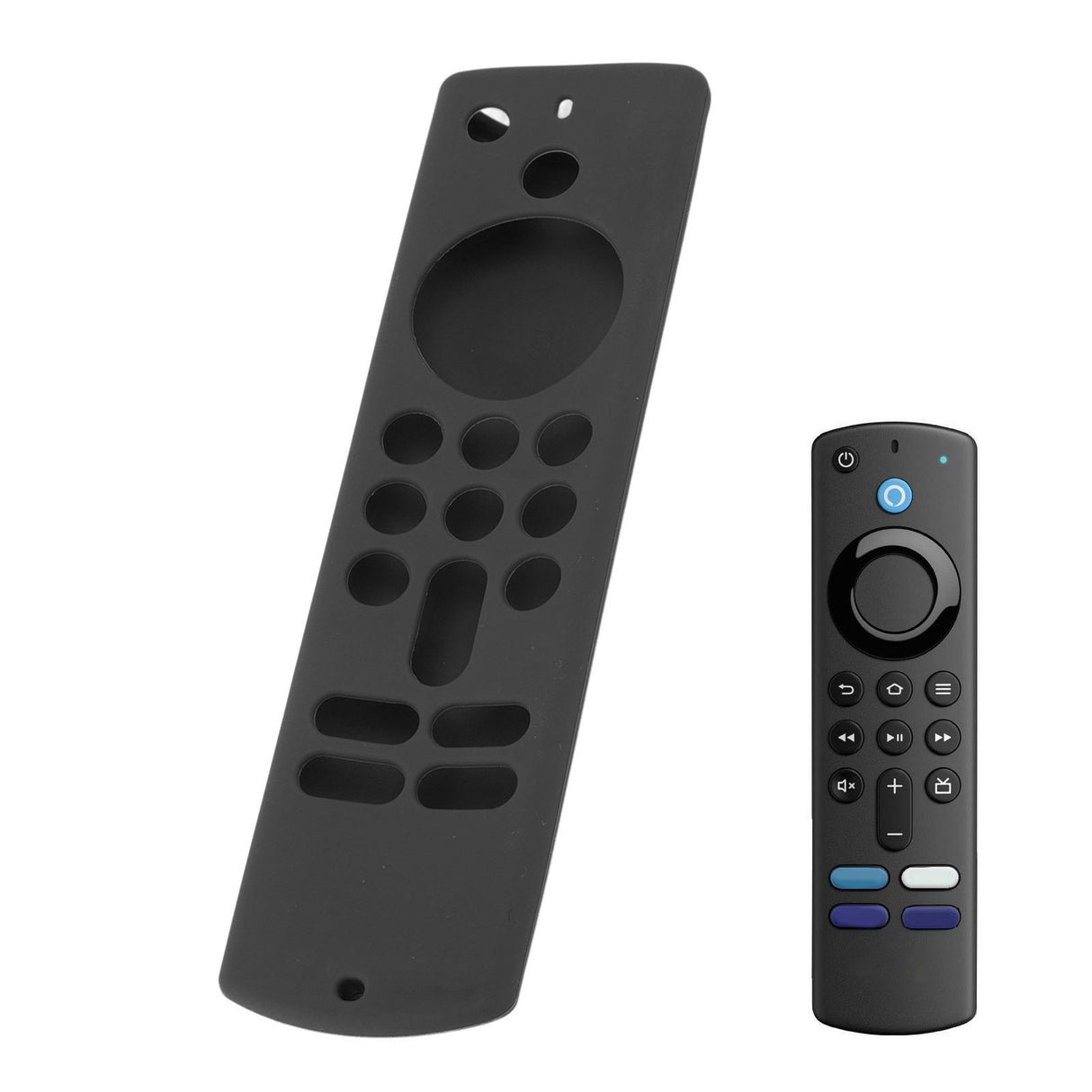 Remote Control Silicone Cover for Fire TV Stick Anti Slip Silicone Protective Case with Lanyard 3rd Gen Black