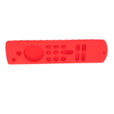 Remote Control Silicone Cover for Fire TV Stick Anti Slip Silicone Protective Case with Lanyard 3rd Gen Red - Top-Down View