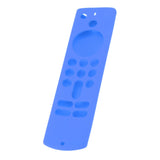 Remote Control Silicone Cover for Fire TV Stick Anti Slip Silicone Protective Case with Lanyard 3rd Gen Blue - Front View