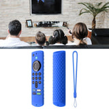 Remote Control Silicone Cover for Fire TV Stick Anti Slip Silicone Protective Case with Lanyard 3rd Gen Blue