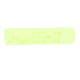 Remote Control Silicone Cover for Fire TV Stick Anti Slip Silicone Protective Case with Lanyard 3rd Gen Fluorescent Green - Top-Down View